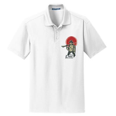 The Law Behind The Suit Retro Cowboy Funny Gift Dry Zone Grid Polo