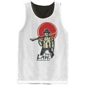 The Law Behind The Suit Retro Cowboy Funny Gift Mesh Reversible Basketball Jersey Tank