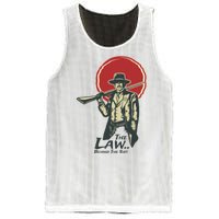 The Law Behind The Suit Retro Cowboy Funny Gift Mesh Reversible Basketball Jersey Tank