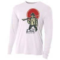 The Law Behind The Suit Retro Cowboy Funny Gift Cooling Performance Long Sleeve Crew