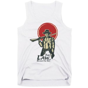 The Law Behind The Suit Retro Cowboy Funny Gift Tank Top