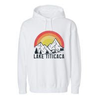 Titicaca Lake Bolivia Vintage Bolivian Souvenir Garment-Dyed Fleece Hoodie