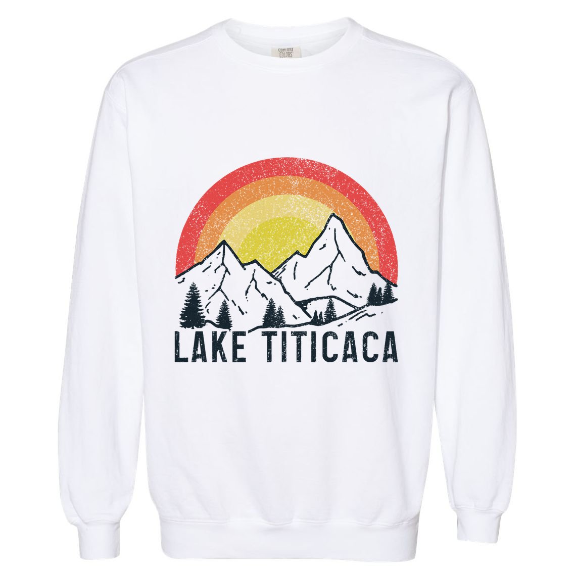 Titicaca Lake Bolivia Vintage Bolivian Souvenir Garment-Dyed Sweatshirt