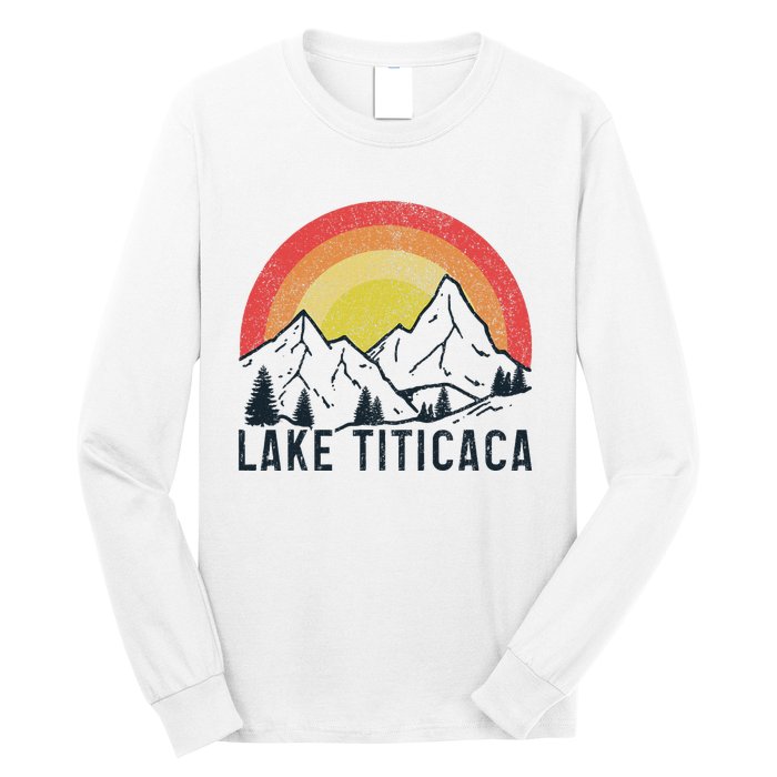 Titicaca Lake Bolivia Vintage Bolivian Souvenir Long Sleeve Shirt