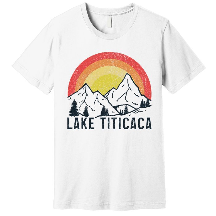 Titicaca Lake Bolivia Vintage Bolivian Souvenir Premium T-Shirt