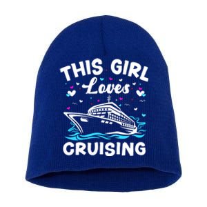 This Loves Cruising Cruise Ship Trip Funny Gift Short Acrylic Beanie