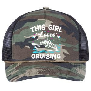 This Loves Cruising Cruise Ship Trip Funny Gift Retro Rope Trucker Hat Cap