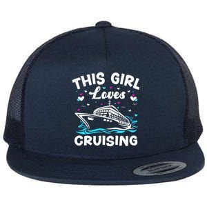 This Loves Cruising Cruise Ship Trip Funny Gift Flat Bill Trucker Hat