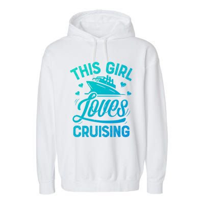 This Loves Cruising Gift Cruise Ship Lover Garment-Dyed Fleece Hoodie