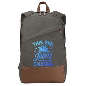 This Loves Cruising Gift Cruise Ship Lover Cotton Canvas Backpack