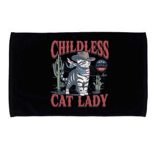 This Less Cat Lady Ladies Is Voting Kamala Election 24 Gift Microfiber Hand Towel