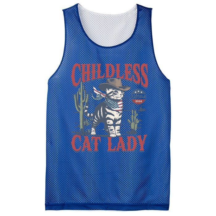 This Less Cat Lady Ladies Is Voting Kamala Election 24 Gift Mesh Reversible Basketball Jersey Tank