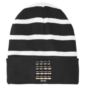 The Land Choreography Striped Beanie with Solid Band