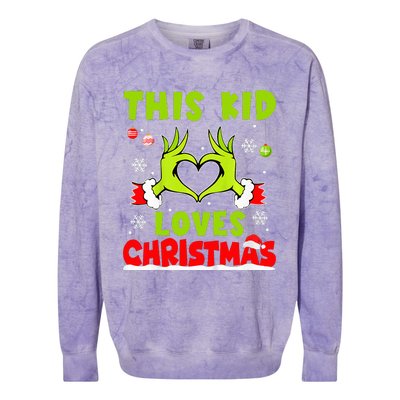 This Loves Christmas Xmas Pajama  Colorblast Crewneck Sweatshirt