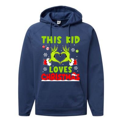 This Loves Christmas Xmas Pajama  Performance Fleece Hoodie