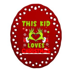 This Loves Christmas Xmas Pajama  Ceramic Oval Ornament