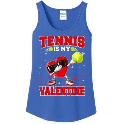 Tennis Lover Cute Heart Dabbing Valentines Day Cool Gift Ladies Essential Tank