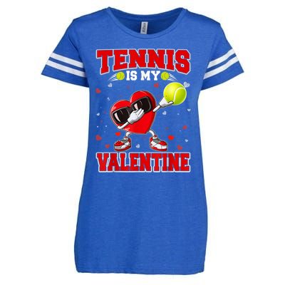 Tennis Lover Cute Heart Dabbing Valentines Day Cool Gift Enza Ladies Jersey Football T-Shirt