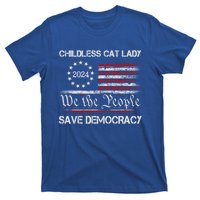 The Less Cat Lady 2024 For President Us Flag Vintage Gift T-Shirt