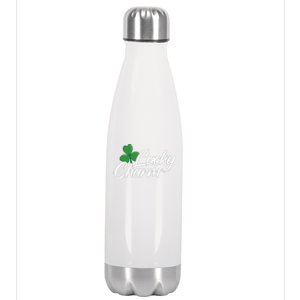 Three Leaf Clover Lucky Charmss St Patrick's Day St Paddy's Stainless Steel Insulated Water Bottle