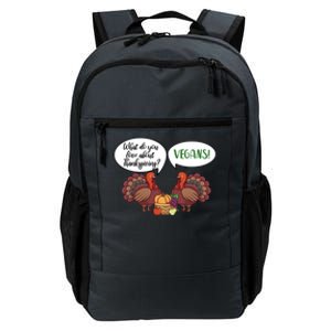 Thankful Love Comic Turkey Gift Vegan Funny Thanksgiving Gift Daily Commute Backpack