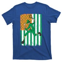 Tennis Leprechaun Cannabis Marijuana Flag St Patrick's Day Funny Gift T-Shirt