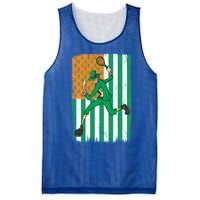 Tennis Leprechaun Cannabis Marijuana Flag St Patrick's Day Funny Gift Mesh Reversible Basketball Jersey Tank