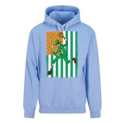 Tennis Leprechaun Cannabis Marijuana Flag St Patrick's Day Funny Gift Unisex Surf Hoodie