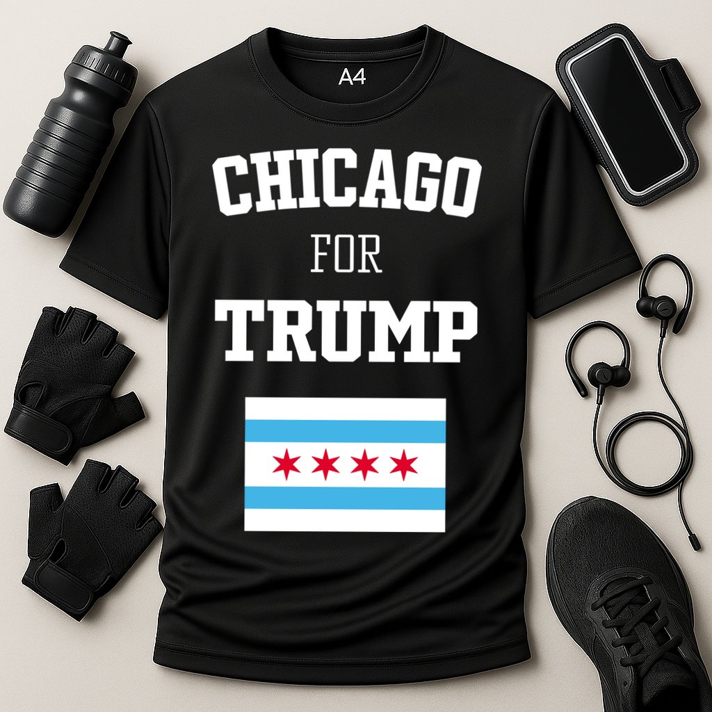 The Lioness Chicago For Trump Flag Cooling Performance Crew T-Shirt