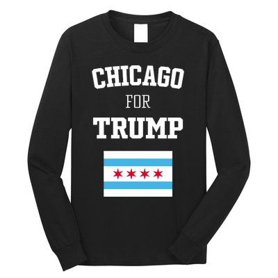 The Lioness Chicago For Trump Flag Long Sleeve Shirt