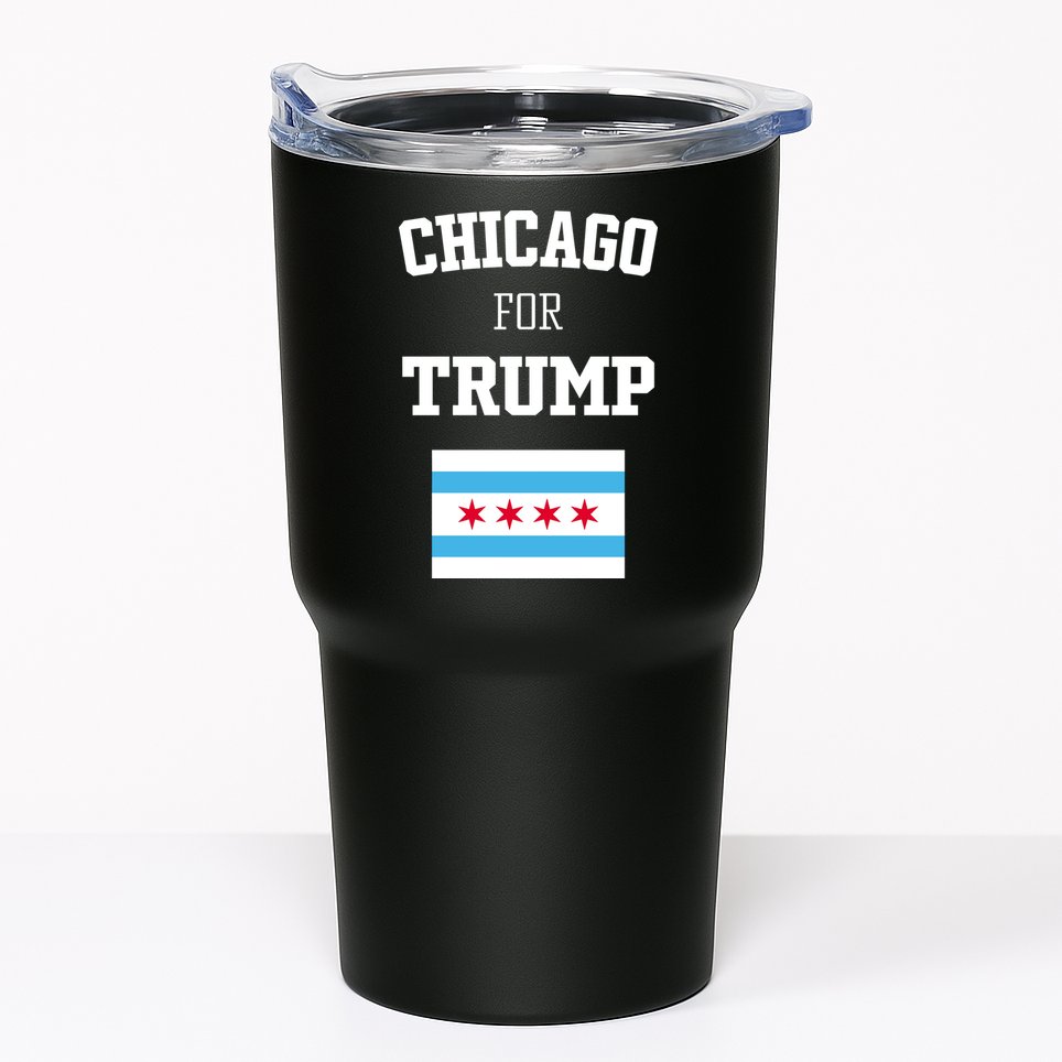 The Lioness Chicago For Trump Flag Tumbler