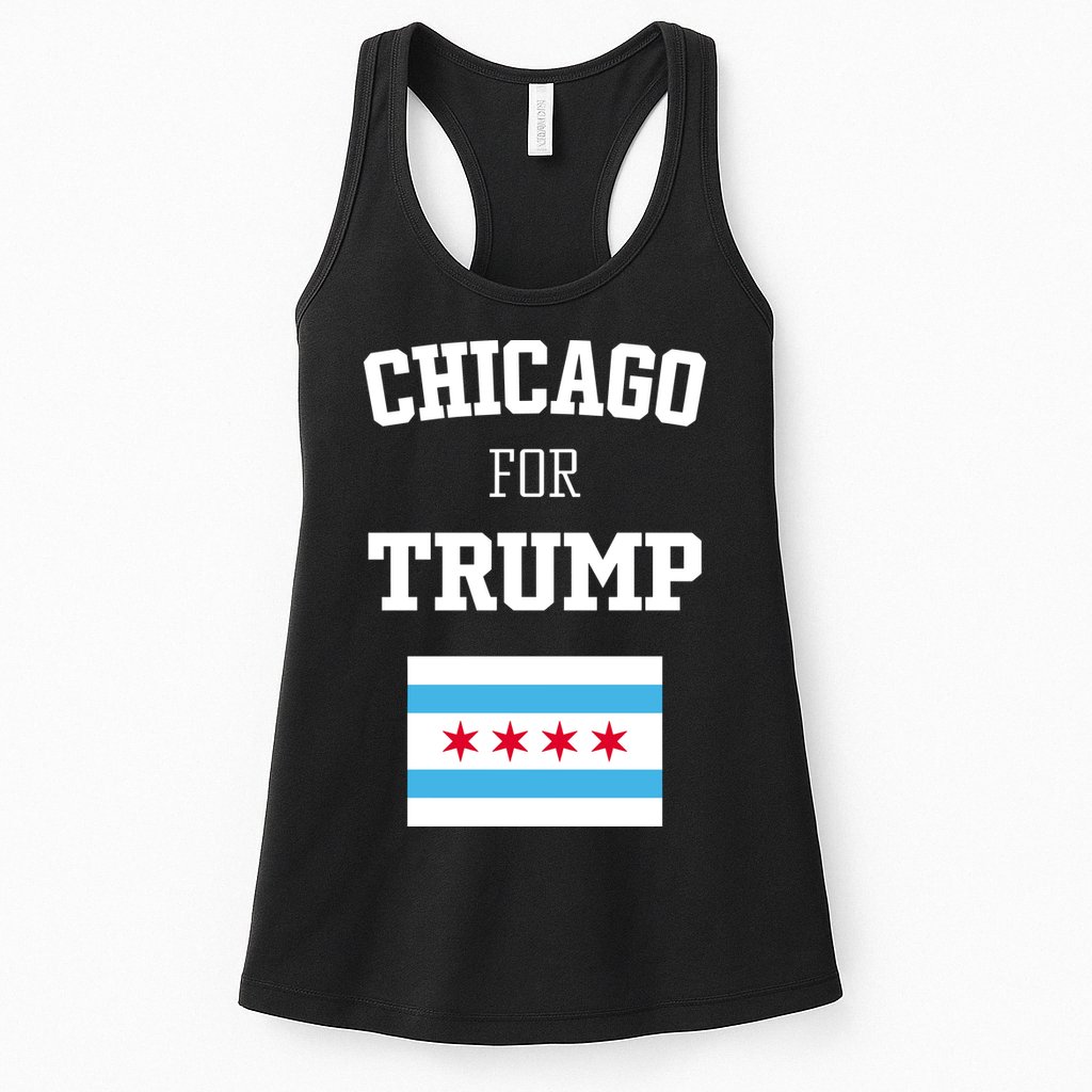 The Lioness Chicago For Trump Flag Womens Tank Top