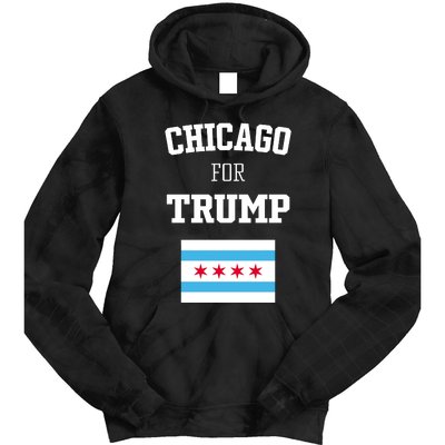 The Lioness Chicago For Trump Flag Tie Dye Hoodie