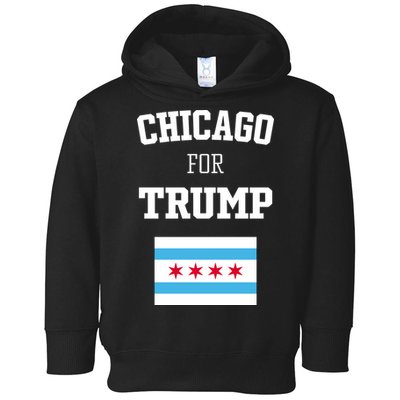 The Lioness Chicago For Trump Flag Toddler Hoodie