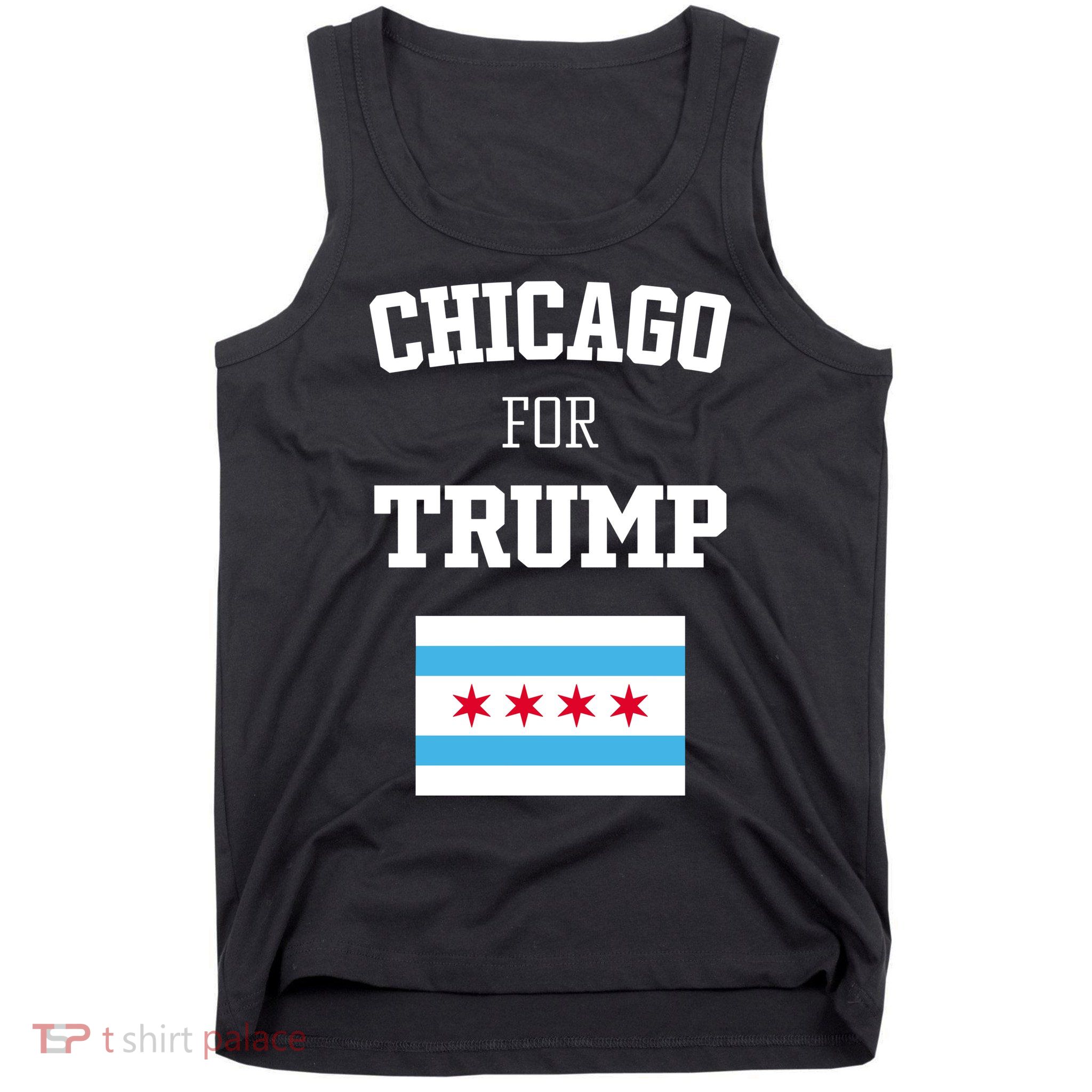 The Lioness Chicago For Trump Flag Tank Top
