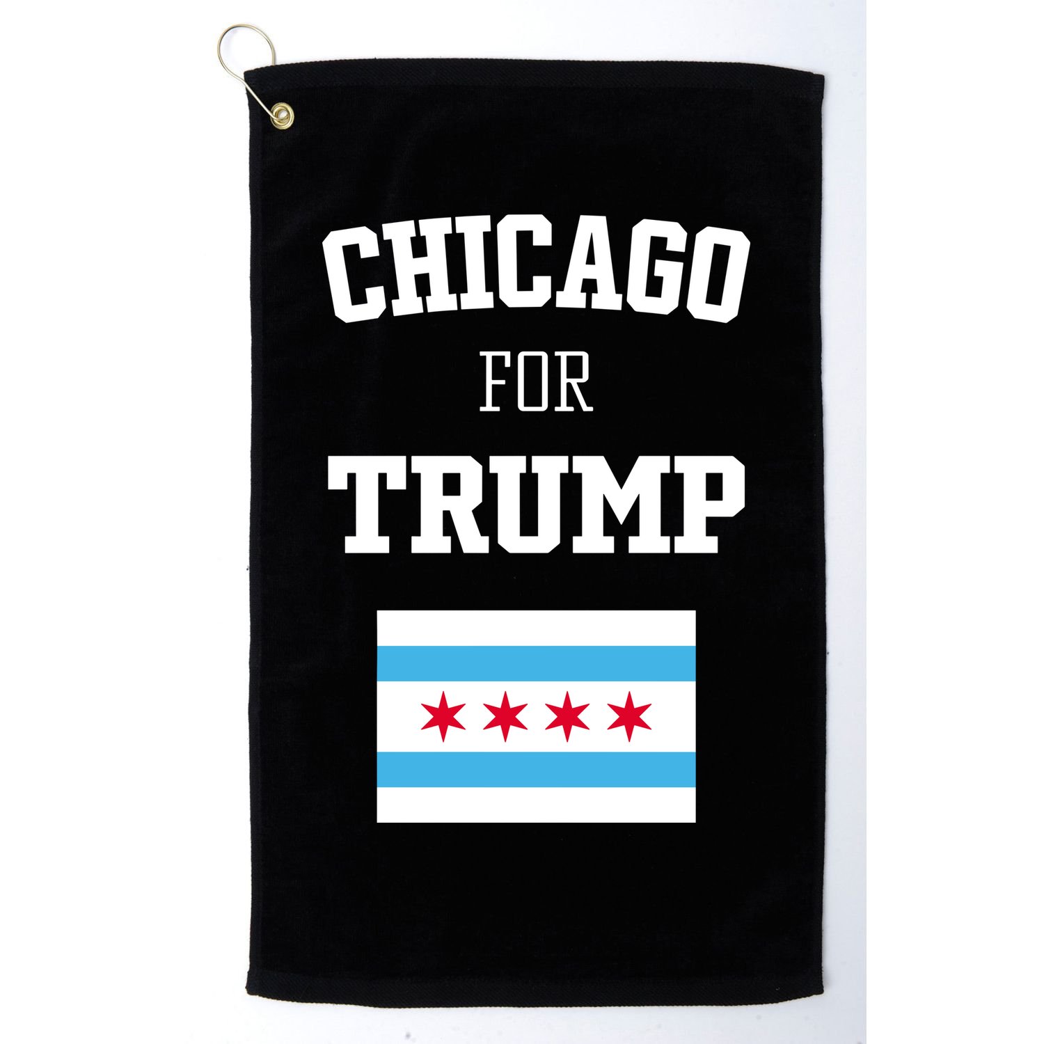 The Lioness Chicago For Trump Flag Golf Towel