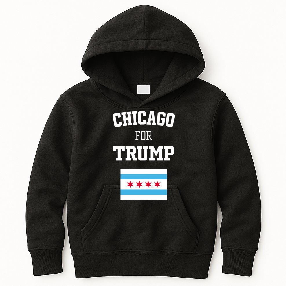 The Lioness Chicago For Trump Flag Kids Hoodie