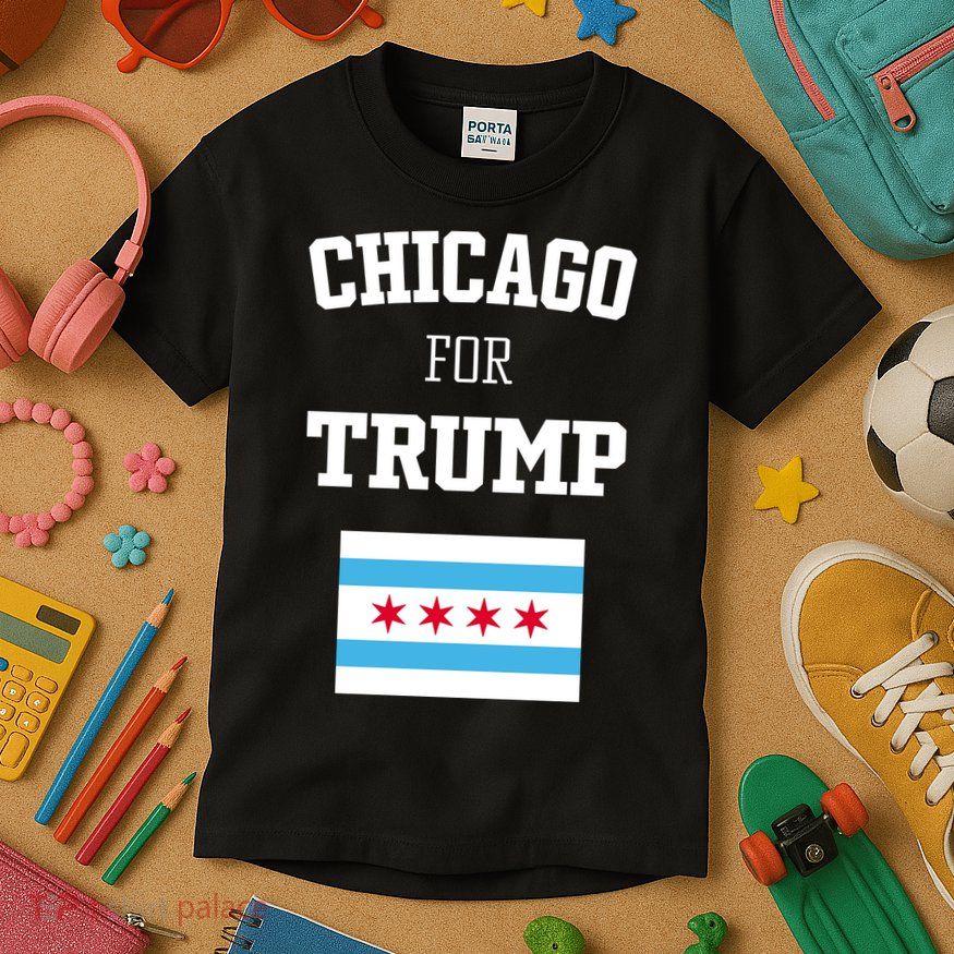 The Lioness Chicago For Trump Flag Kids T-Shirt