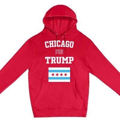 The Lioness Chicago For Trump Flag Premium Pullover Hoodie