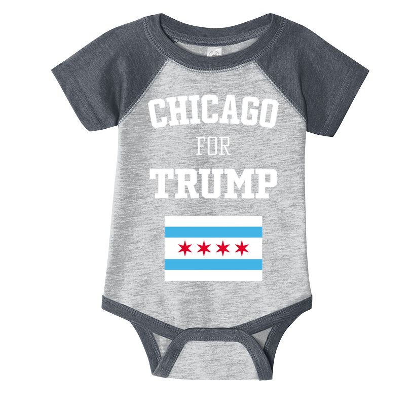 The Lioness Chicago For Trump Flag Infant Baby Jersey Bodysuit