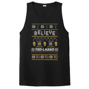 Ted Lasso Christmas Believe Ted Lasso Ugly Sweater PosiCharge Competitor Tank