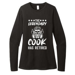 The Legendary Cook Has Retired Chef Kitchen Food U Cook Cute Gift Womens CVC Long Sleeve Shirt