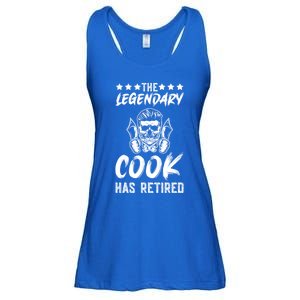 The Legendary Cook Has Retired Chef Kitchen Food U Cook Cute Gift Ladies Essential Flowy Tank