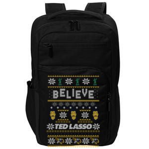 Ted Lasso Christmas Believe Ted Lasso Ugly Sweater Impact Tech Backpack