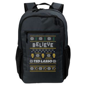 Ted Lasso Christmas Believe Ted Lasso Ugly Sweater Daily Commute Backpack