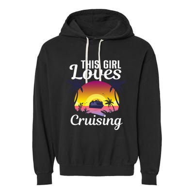 Travel Lover Cool Cruising Art For Cruise Ship Garment-Dyed Fleece Hoodie