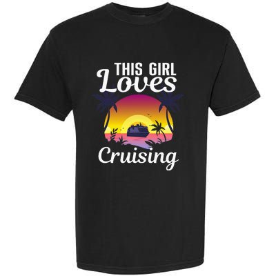 Travel Lover Cool Cruising Art For Cruise Ship Garment-Dyed Heavyweight T-Shirt