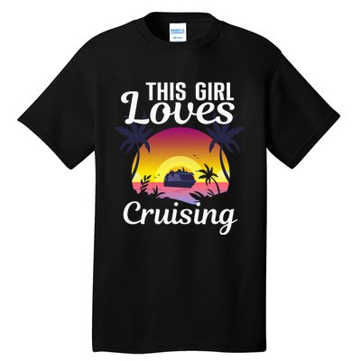 Travel Lover Cool Cruising Art For Cruise Ship Tall T-Shirt