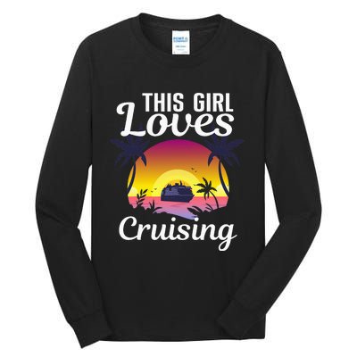 Travel Lover Cool Cruising Art For Cruise Ship Tall Long Sleeve T-Shirt