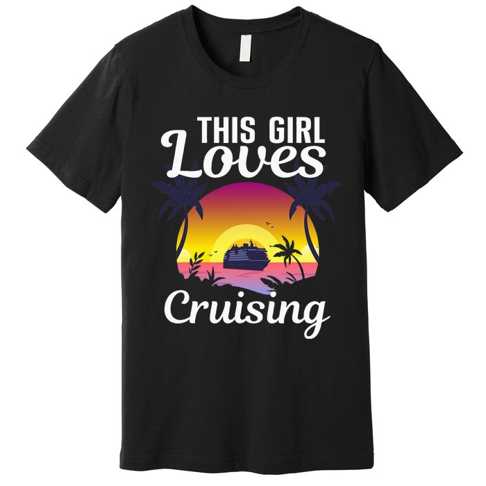 Travel Lover Cool Cruising Art For Cruise Ship Premium T-Shirt